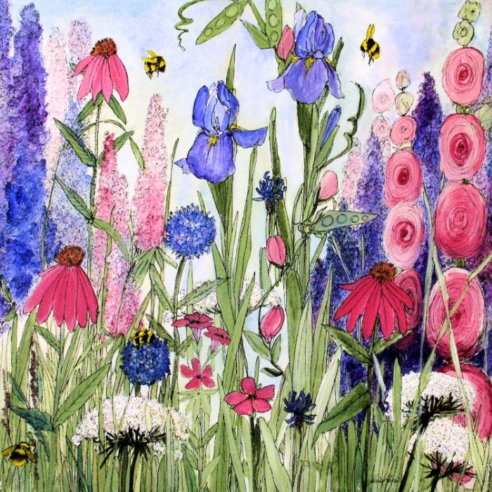 contemporary-colorful-garden-flower-painting-prints