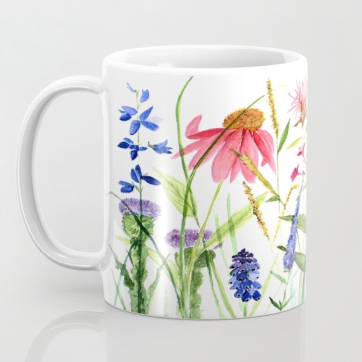flowers garden flowers printed on mug